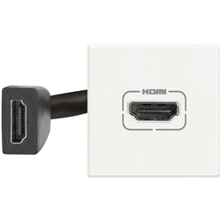 Presa HDMI 2.0 preconnessa 2 moduli bianco per connessioni video Axolute