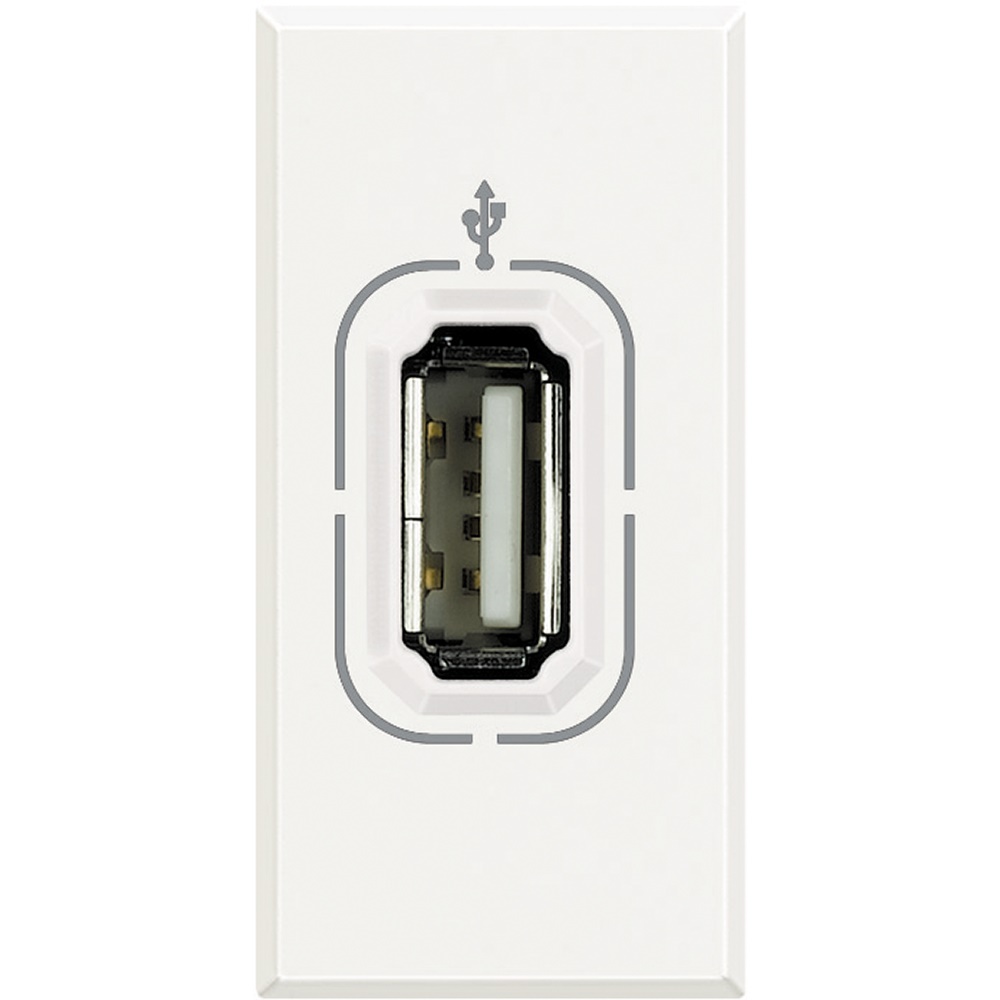 Presa USB dati non alimentata Serie Axolute Bianco per connessioni digitali