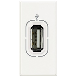 Presa USB dati non alimentata Serie Axolute Bianco per connessioni digitali