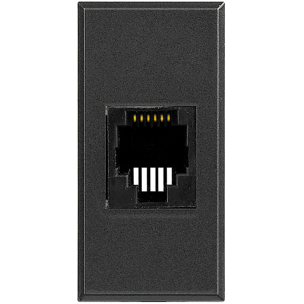 Connettore RJ45 UTP Cat6 110IDC Serie Civile Axolute Antracite per Reti LAN