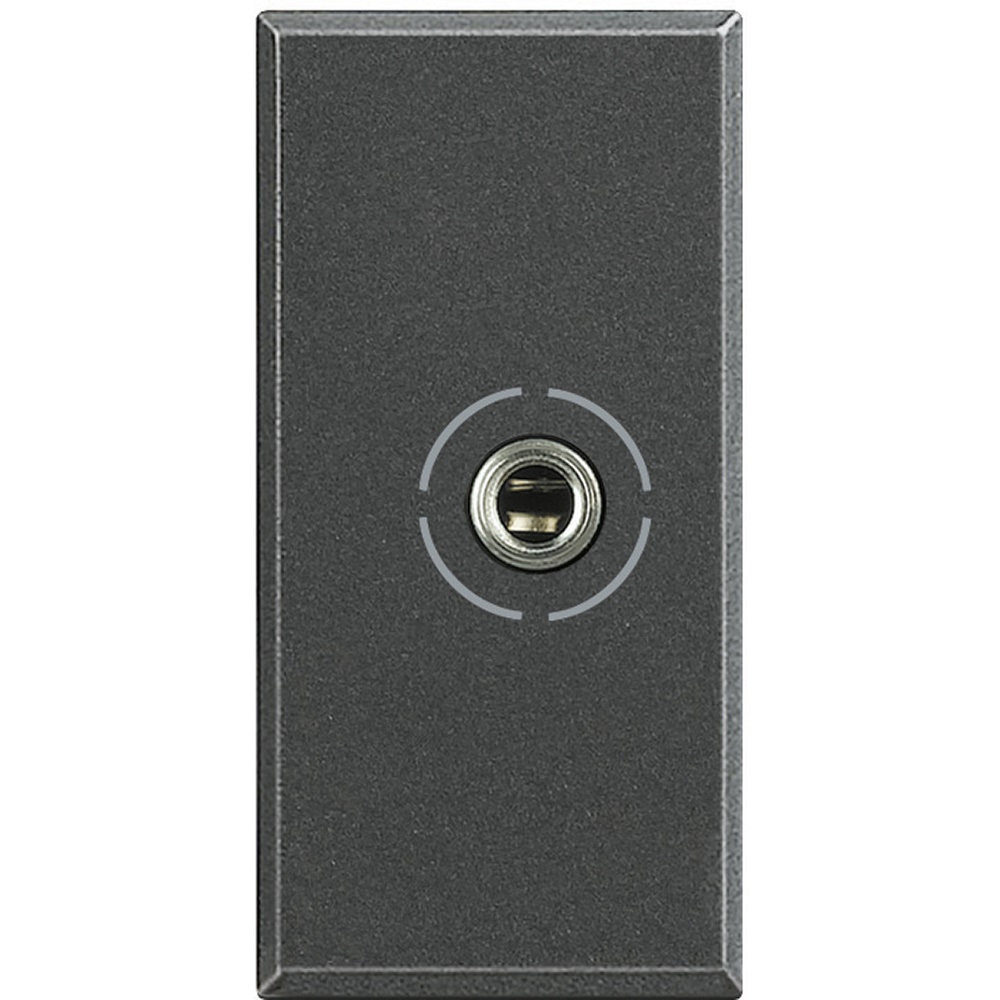 Presa audio jack 3,5 mm Axolute antracite per collegamento audio