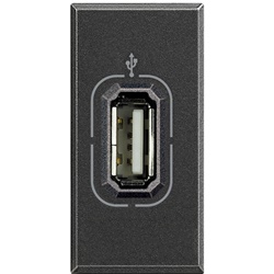 Presa USB dati Serie Axolute Antracite per installazioni elettriche