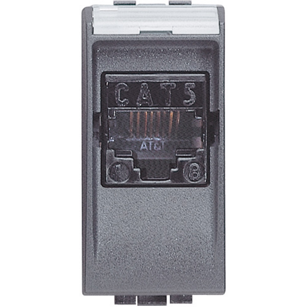 Connettore RJ45 UTP Cat6 Antracite per rete dati interno BTNET