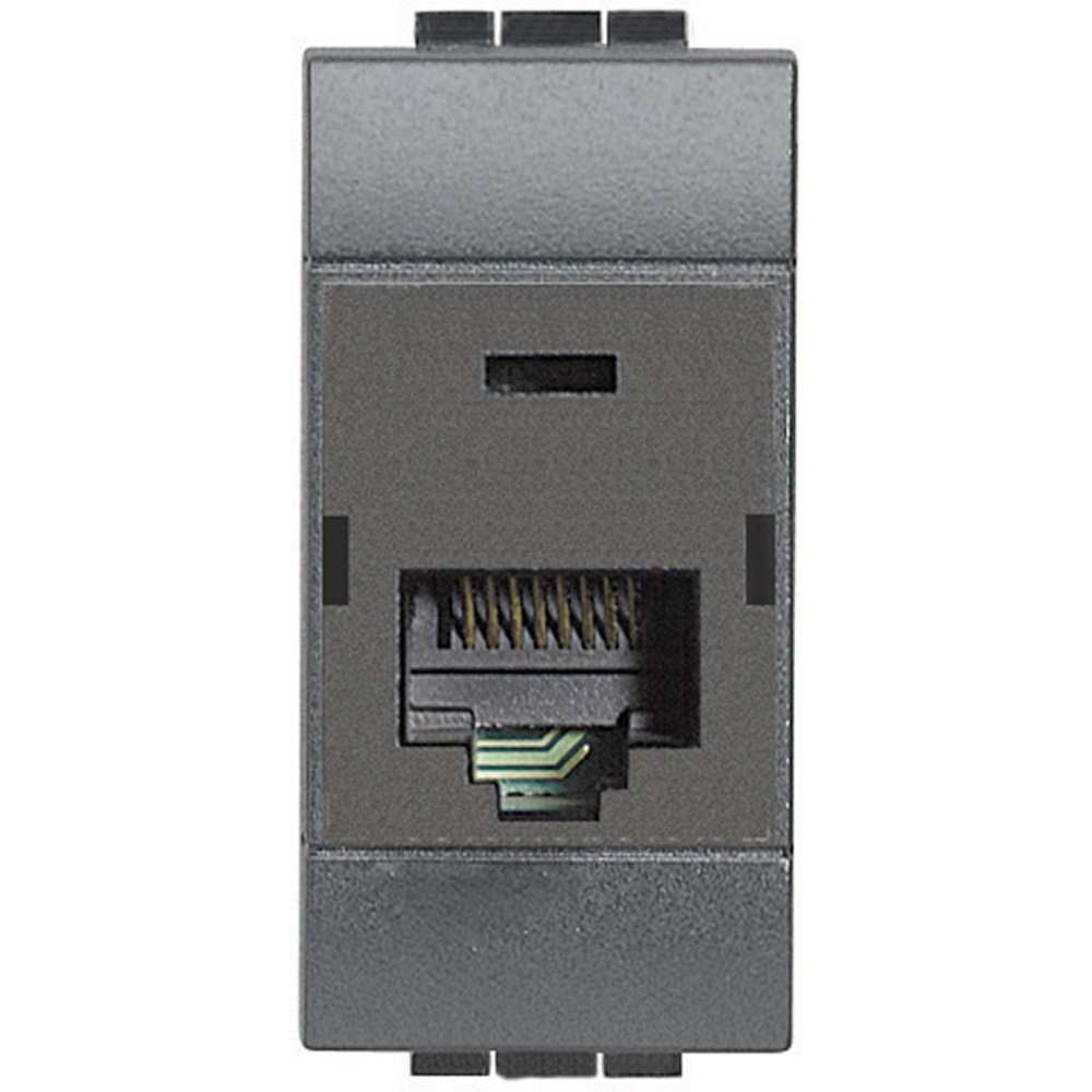 Connettore RJ45 UTP Cat5E 110IDC Serie Civile Livinglight Antracite