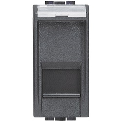 Connettore RJ45 Toolless STP Cat6 presa a incasso per impianti elettrici residenziali Livinglight antracite