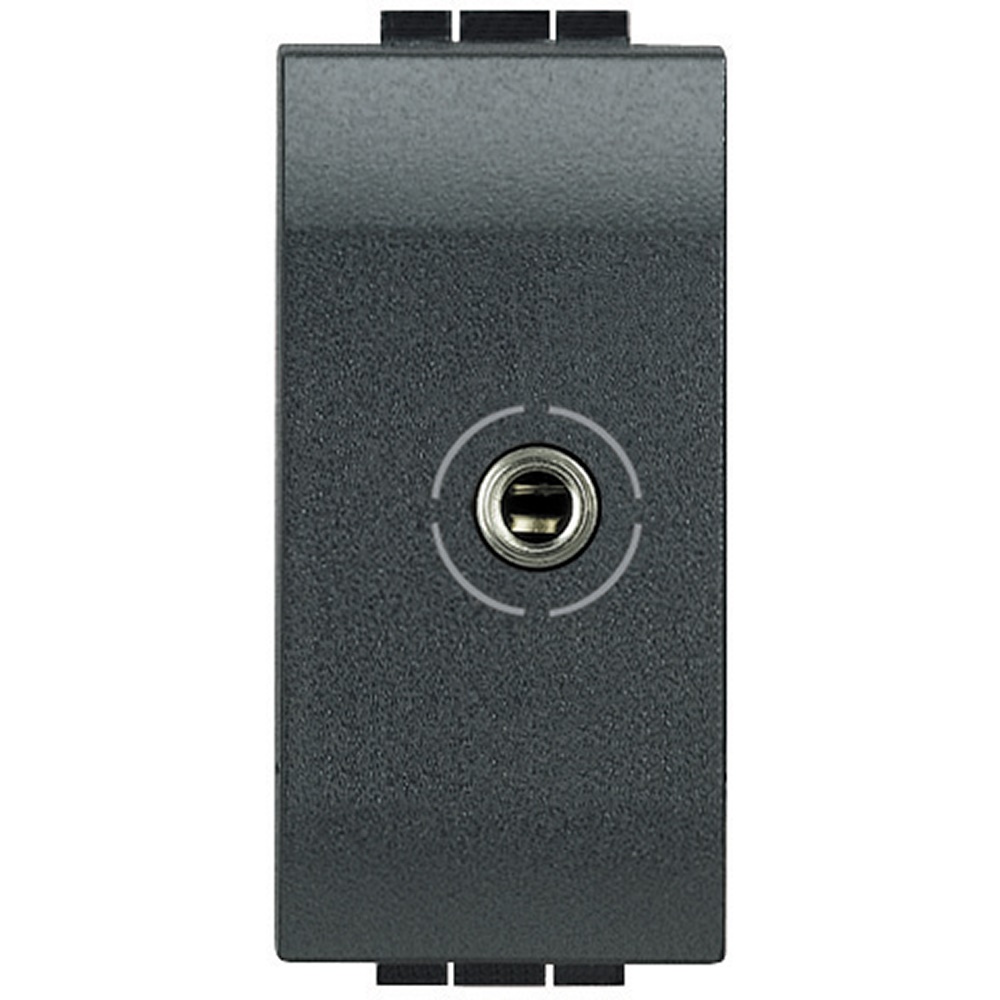 Presa audio jack 3,5 mm Livinglight antracite per impianti interni