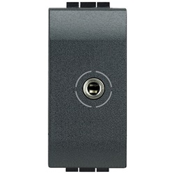 Presa audio jack 3,5 mm Livinglight antracite per impianti interni