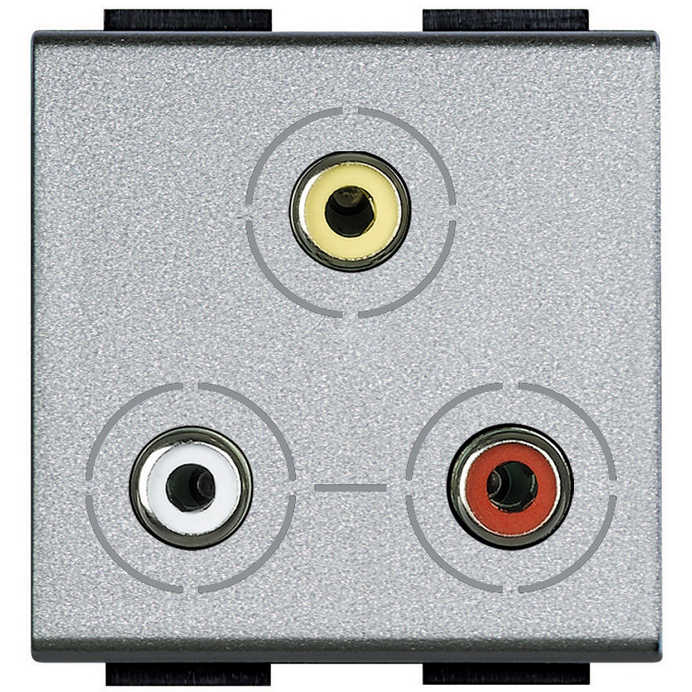 Presa video RCA tripla Light Tech per impianti audiovisivi professionali alta qualità