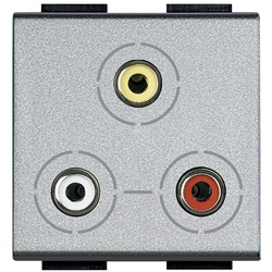 Presa video RCA tripla Light Tech per impianti audiovisivi professionali alta qualità