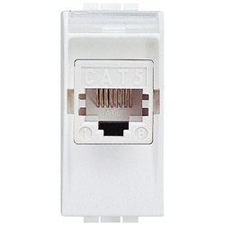 Connettore RJ45 110 UTP Cat5E Bianco per reti dati BTNET Light