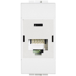 Connettore RJ45 110IDC UTP Cat5E Serie Civile Livinglight Bianco