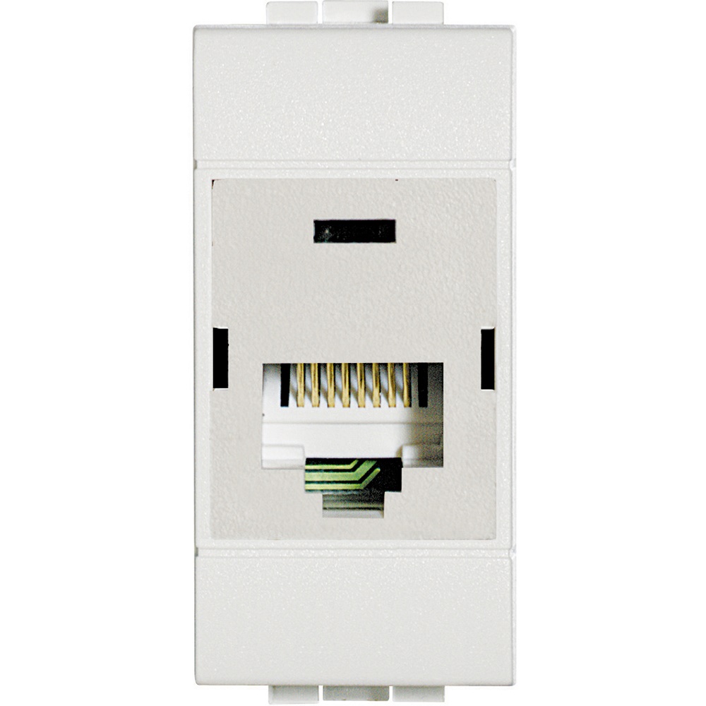 Connettore RJ45 110IDC UTP Cat6 Livinglight bianco serie civile