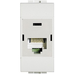 Connettore RJ45 110IDC UTP Cat6 Livinglight bianco serie civile