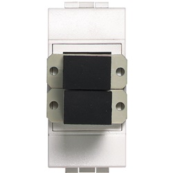 Connettore fibra ottica SC duplex bianco modulari per postazione lavoro serie civile