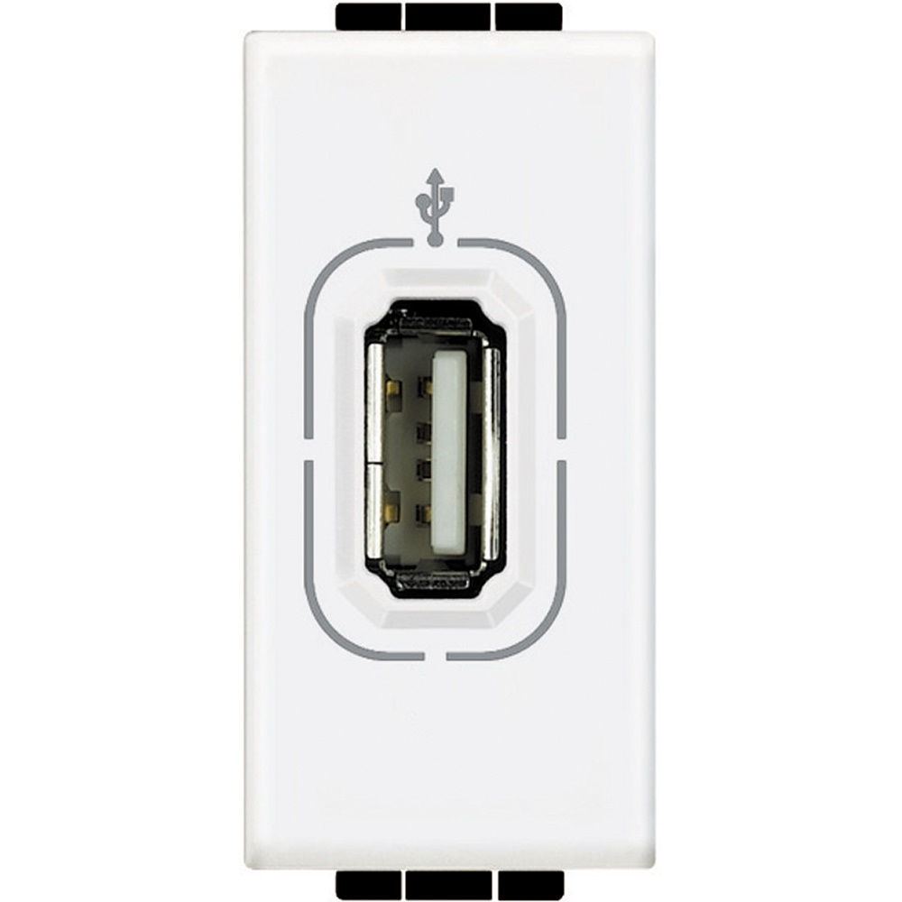 Presa USB Light non alimentata Serie Livinglight Bianco per installazioni elettriche
