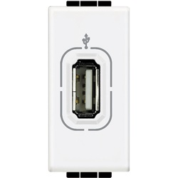 Presa USB Light non alimentata Serie Livinglight Bianco per installazioni elettriche