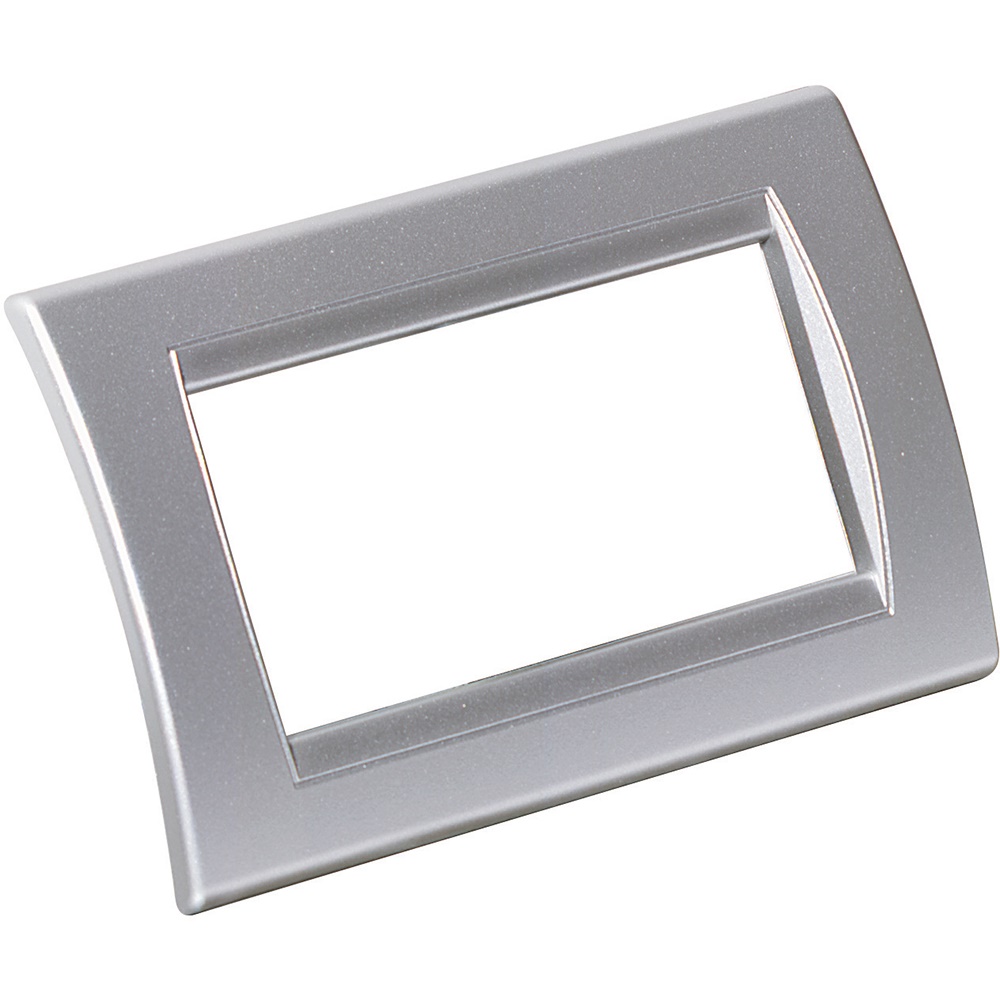 Placca curva 4 posti resinata Interlink per installazione moduli minicanale 80x80mm