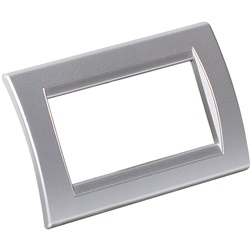 Placca curva 4 posti resinata Interlink per installazione moduli minicanale 80x80mm