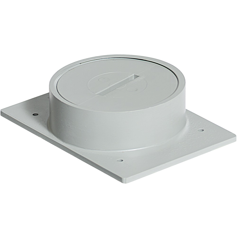 Bocchettone resina diametro 70 mm base integrata sottopavimento per impianti elettrici pavimenti sopraelevati