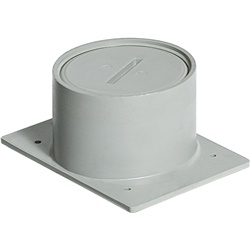 Bocchettone resina diametro 70 mm base sottopavimento fissaggio torrette pavimenti rialzati