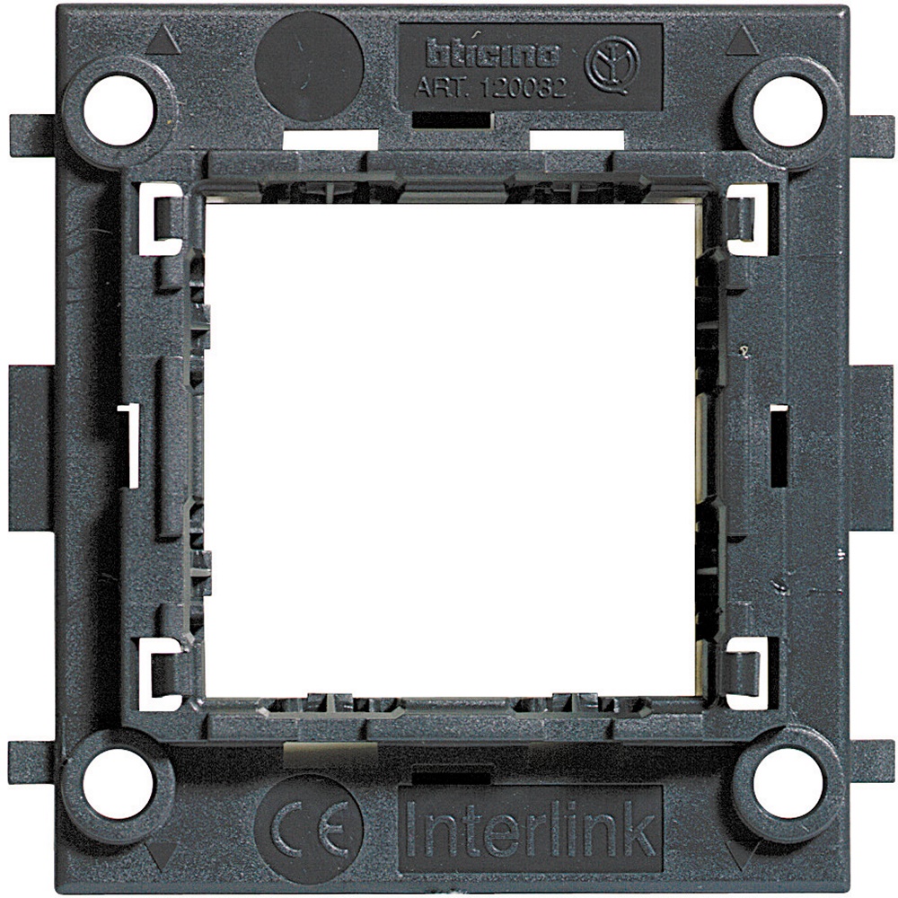 Supporto incasso Interlink per 2 moduli LivingLight colonne e canali angolari 80x80mm