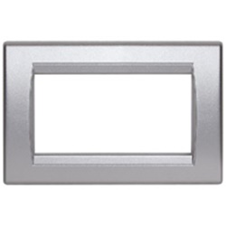 Placca da incasso 4 moduli Light Tech design moderno per impianti elettrici interni