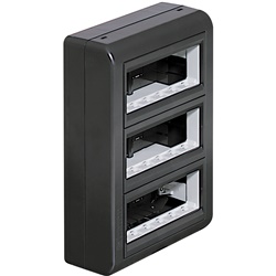 Centralino multifunzione incasso 18 moduli grigio per impianti elettrici distribuzione