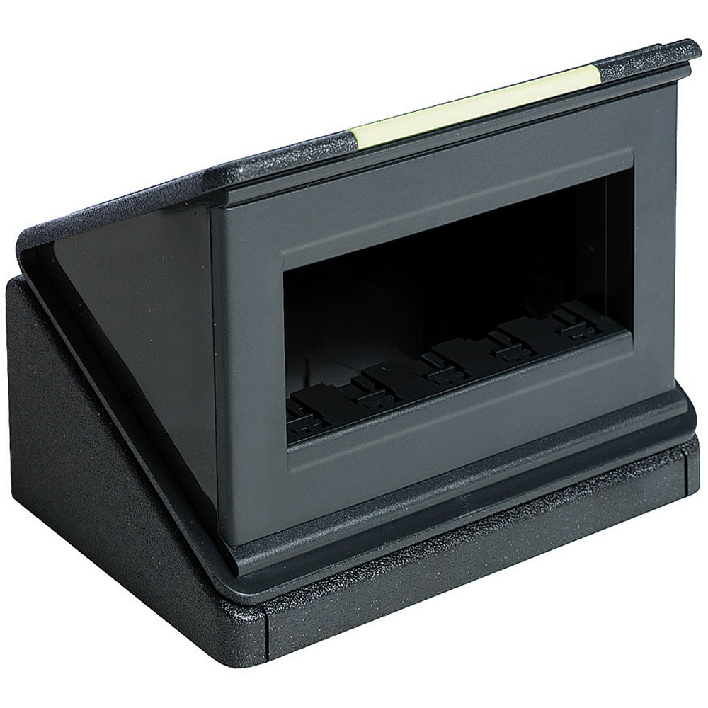 Torretta modulare 5 posti monofacciale LivingLight con telaio e placca per impianti elettrici professionali