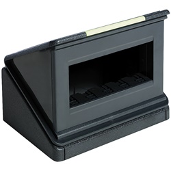 Torretta modulare 5 posti monofacciale LivingLight con telaio e placca per impianti elettrici professionali