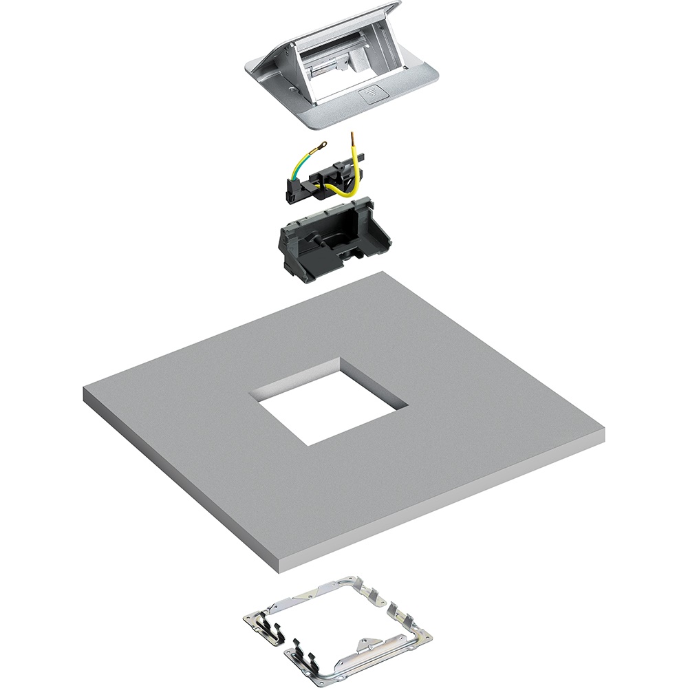 Kit sottopavimento installazione incasso 4 moduli per gestione impianti elettrici