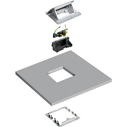 Kit sottopavimento installazione incasso 4 moduli per gestione impianti elettrici