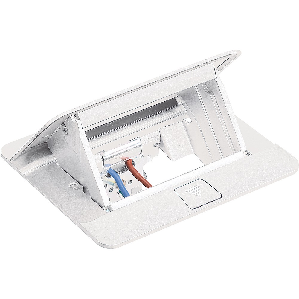 Pop up sottopavimento 4 moduli bianco per installazioni elettriche da scrivania