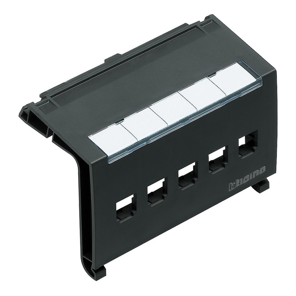 Supporto torrette RJ45 110 Keystone 5 moduli per cablaggio rete professionale