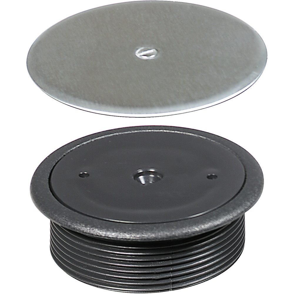Tappo sottopavimento disco acciaio ispezionabile chiusura bocchettoni 70 mm IP52
