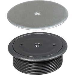 Tappo sottopavimento disco acciaio ispezionabile chiusura bocchettoni 70 mm IP52