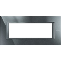 Placca rettangolare 6 moduli antracite incasso Axolute