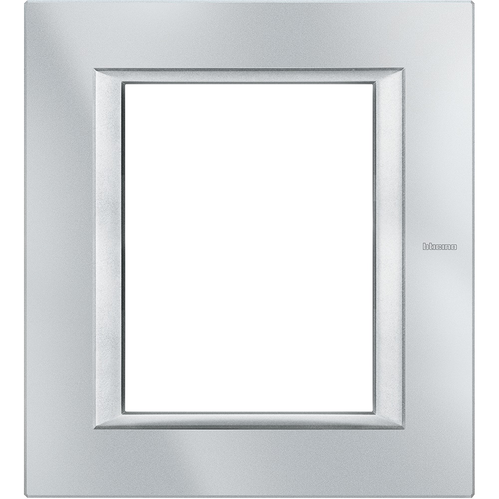 Placca rettangolare metallo 3+3 moduli incasso Axolute
