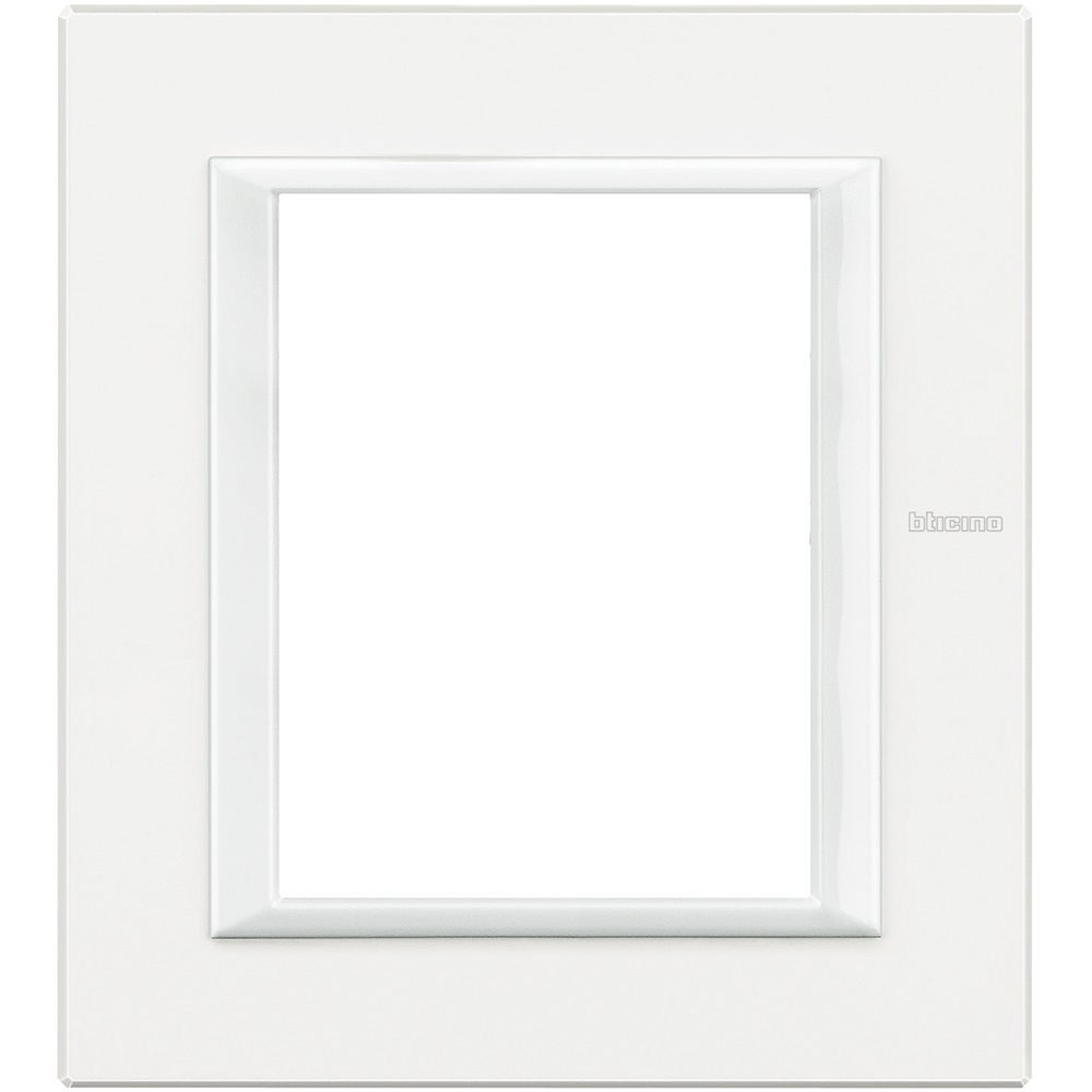 Placca rettangolare 3+3 moduli bianco incasso residenziale