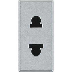 Presa standard Euro-Usa 2P 16A 127/250Vac per impianti civili residenziali