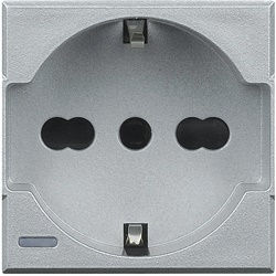 Presa 2P+T 16A 250V compatibile standard tedesco Italia
