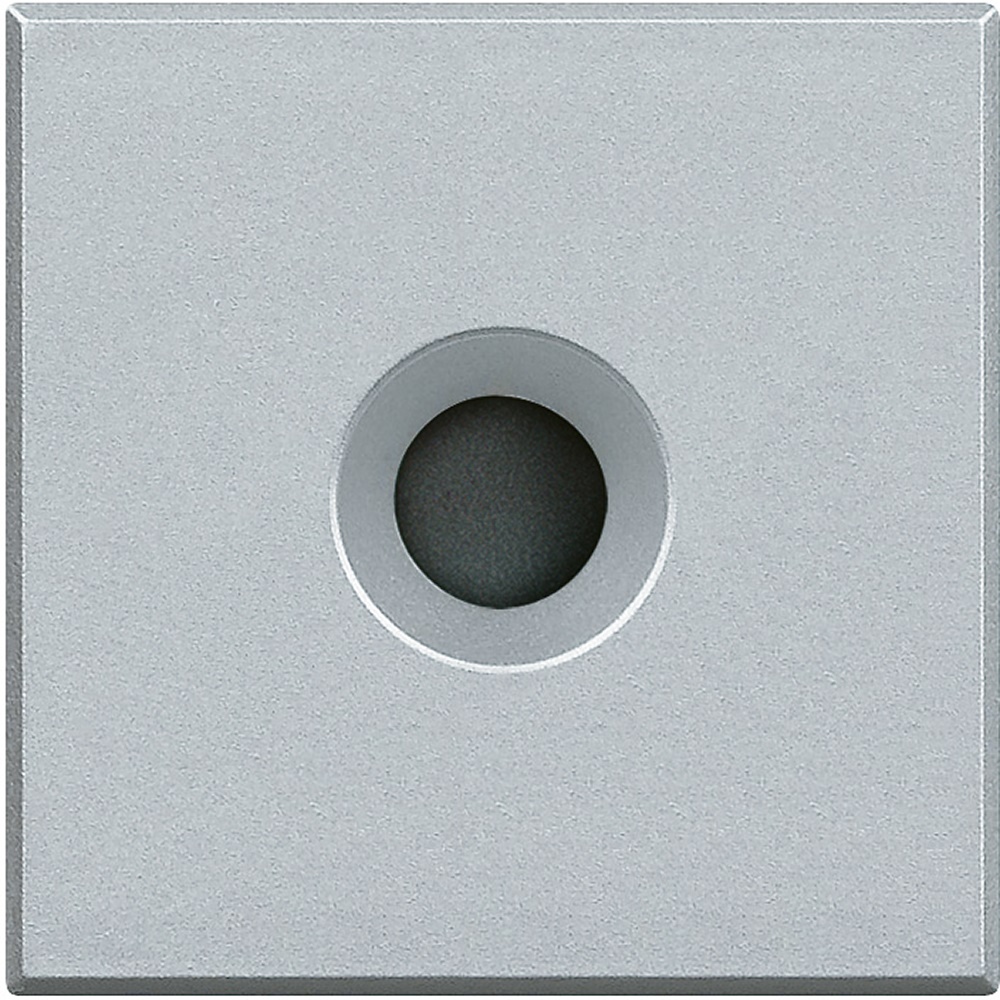 Uscita cavo elettrico 2 moduli foro 9 mm serracavo grigio RAL 7035 per impianti professionali
