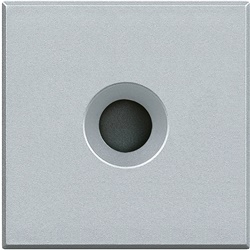 Uscita cavo elettrico 2 moduli foro 9 mm serracavo grigio RAL 7035 per impianti professionali
