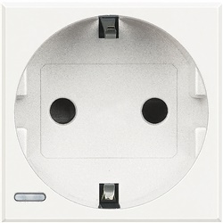 Presa 16A 2P+T standard tedesco bianco civile residenziale