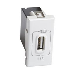 Caricatore USB 5V 1500mA 1 modulo bianco per cellulari smartphone tablet