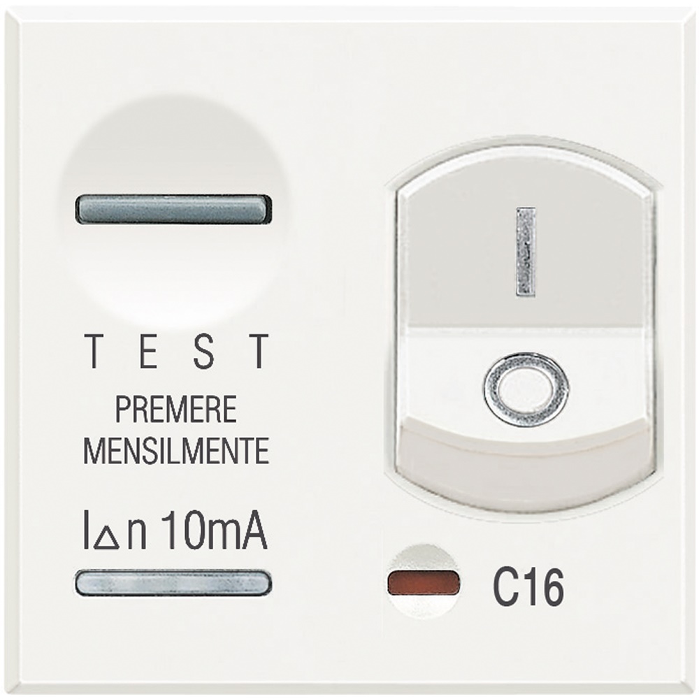 Interruttore differenziale magnetotermico 1P+N 16A 10mA protezione impianti elettrici residenziali