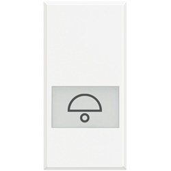 Tasto campanello illuminabile 1 modulo bianco serie Axolute residenziale