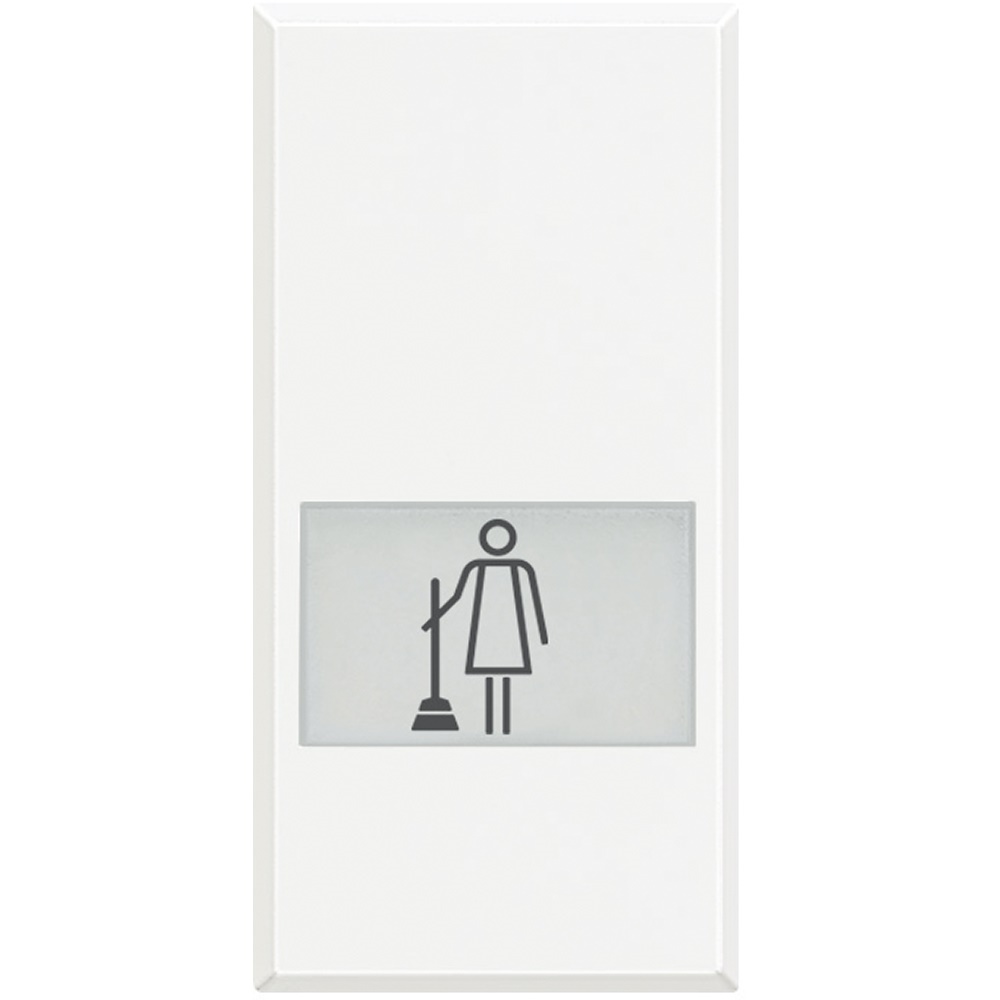 Copritasto AXOLUTE simbolo Make Up Room per comandi assiali bianco