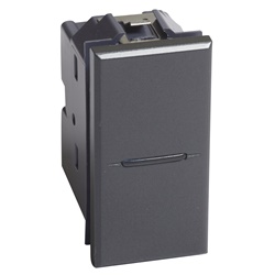 Interruttore unipolare AXO 1P 10A 1 modulo antracite per impianti elettrici domestici e professionali
