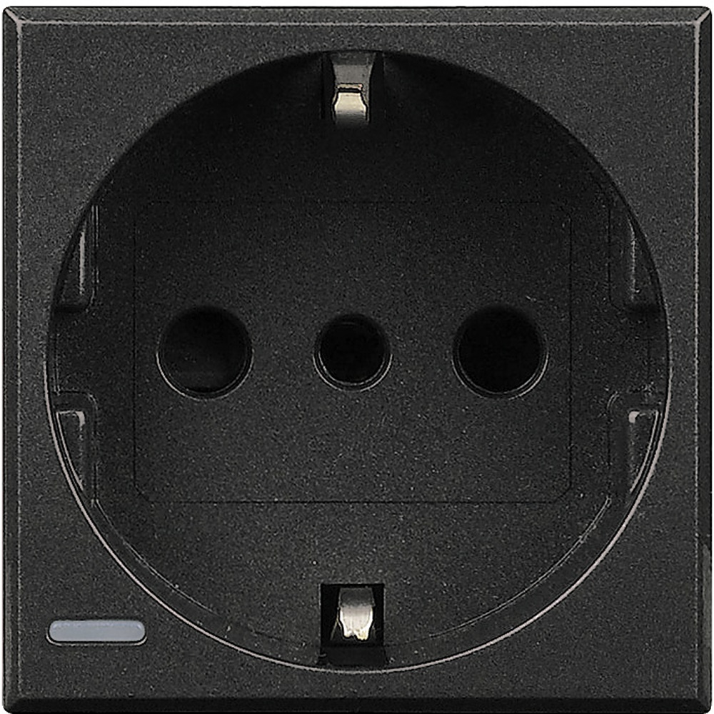 Presa P30 2P+T 16A 250Vac antracite per impianti civili residenziali