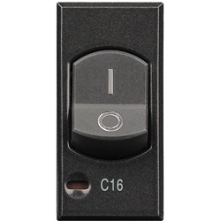 Magnetotermico 1P+N 16A 3kA interruttore automatico bipolare antracite per impianti elettrici